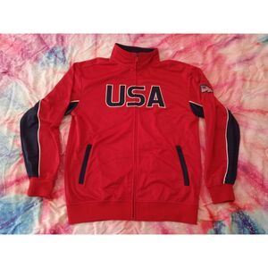 Team USA Red Tracksuit Top Jacket Men's Large Rhinox Brand